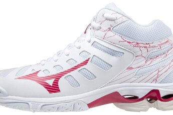 Mizuno Wave Voltage Mid volleybalschoen wit/rood dames