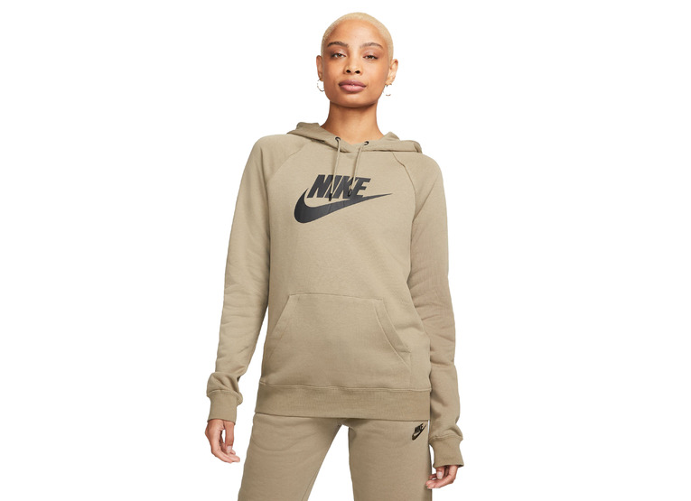 Nike Sportswear Essential training hoodie matte olive/zwart dames