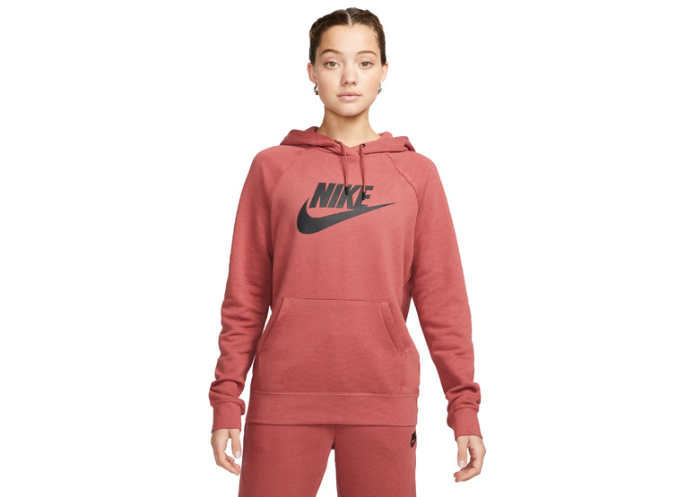 Nike Sportswear Essential training hoodie canyon rust/zwart dames