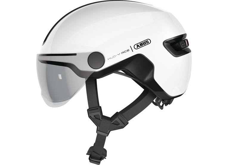 Abus HUD-Y ACE fietshelm shiny white - maat L