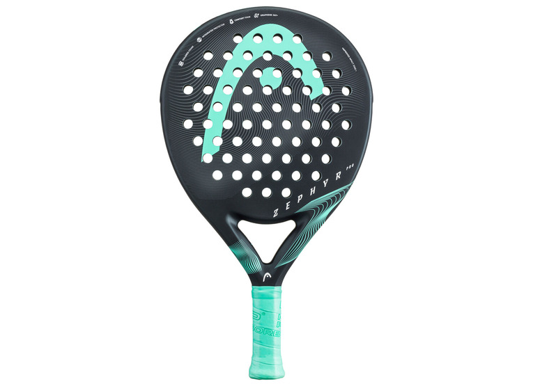 Head Zephyr pro padelracket zwart/mint unisex