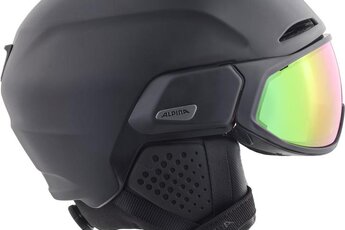 Alpina Alto QV skihelm met vizier mat zwart unisex