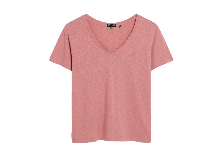 Superdry T-shirt met V-hals dusty rose dames