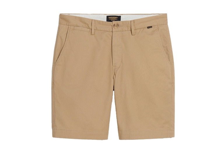 Superdry Stretch chino short shaker beige heren