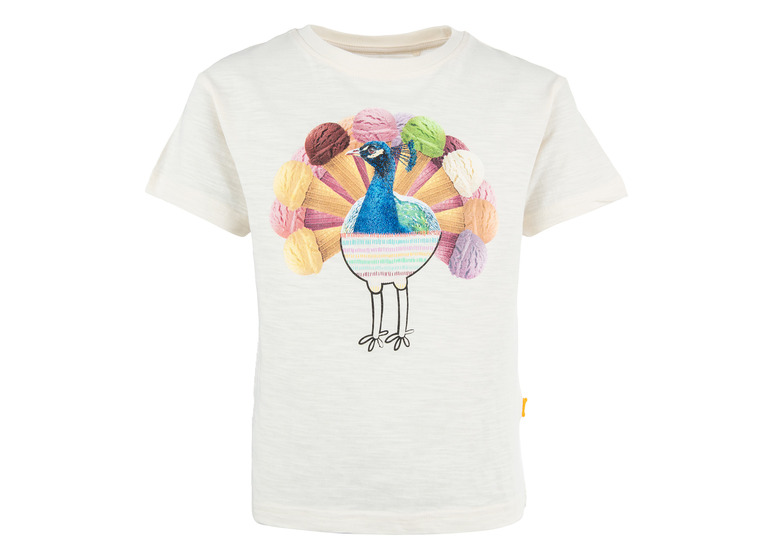 Stones and Bones Jane peacock T-shirt off white meisjes