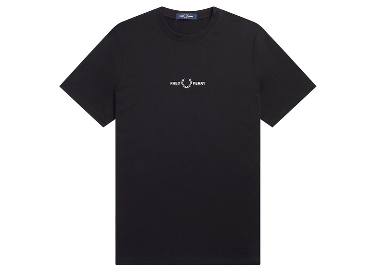 Fred Perry Embroidered T-shirt zwart heren