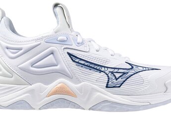 Mizuno Wave Momentum 3 indoorschoen wit/peach parfait/navy