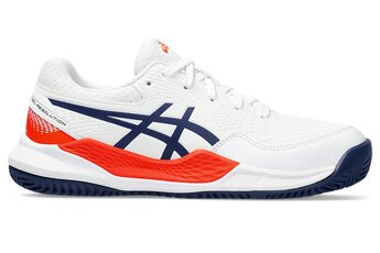 Asics GEL-RESOLUTION 9 GS CLAY White/Blue Expanse tennisschoenen KIDS