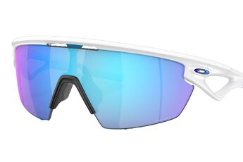 Oakley Sphaera fietsbril mat wit/prizm sapphire polarized unisex