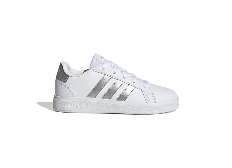 Adidas Grand Court Lifestyle Tennis Lace-Up sneaker wit/zilver KIDS