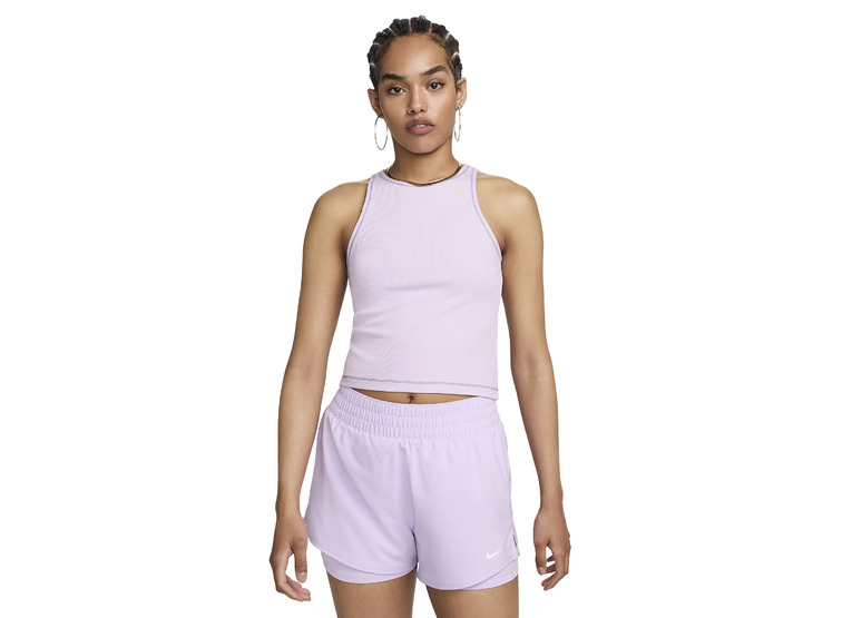 Nike One Fitted Dri-FIT tanktop lilac bloom dames