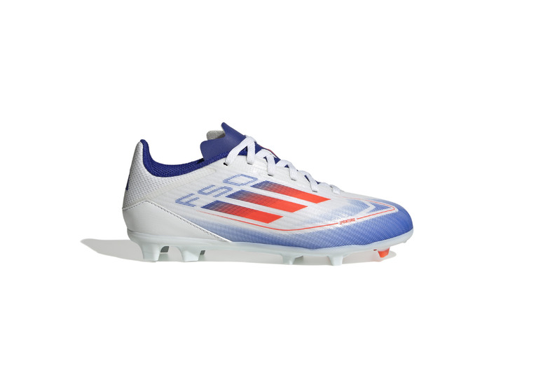 Adidas F50 League MG voetbalschoen wit/lucid blue/solar red KIDS