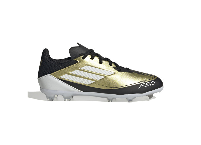 Adidas F50 League Messi MG voetbalschoen metallic goud/zwart/wit KIDS