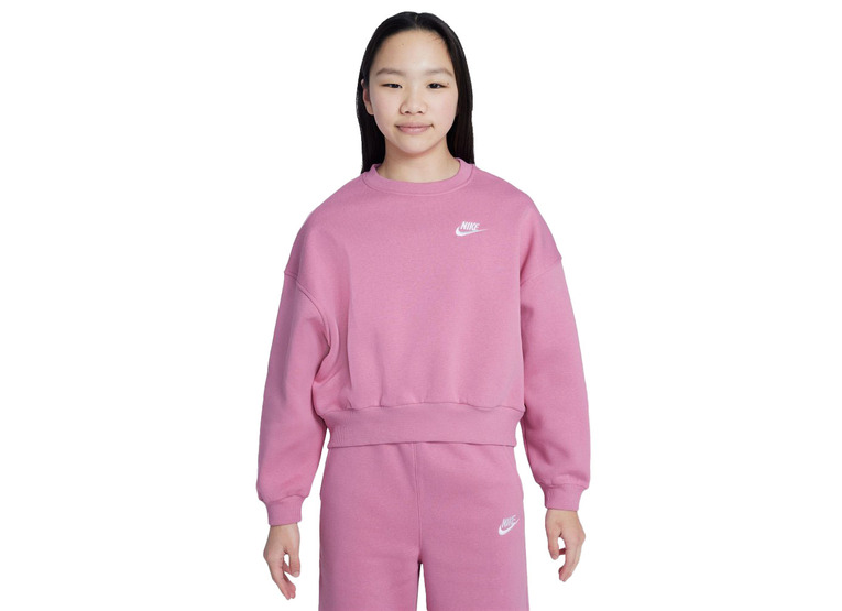 Nike Boxy crew neck sweatshirt magic flamingo meisjes