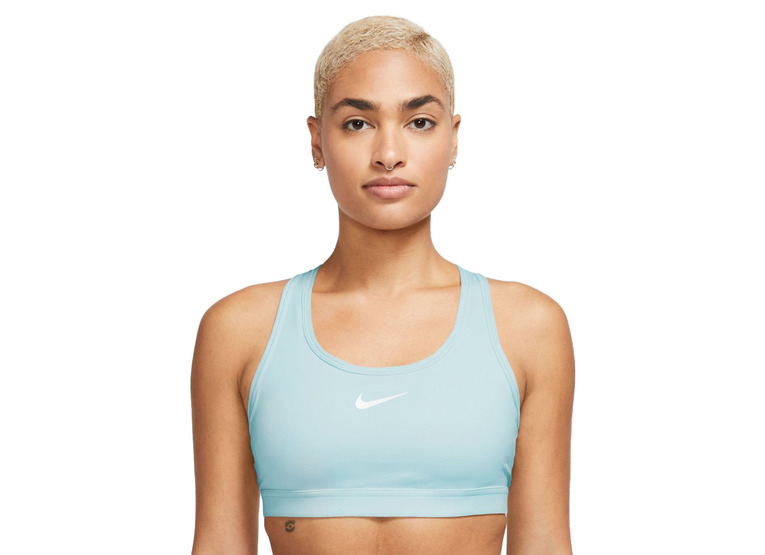 Nike Swoosh medium support sportbeha lichtblauw dames
