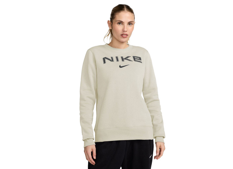 Nike Sportswear Fleece logo crew sweater orewood dames