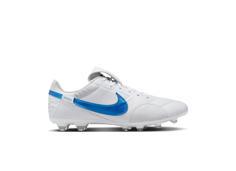 Nike Premier 3 low top FG voetbalschoen wit/signal blue