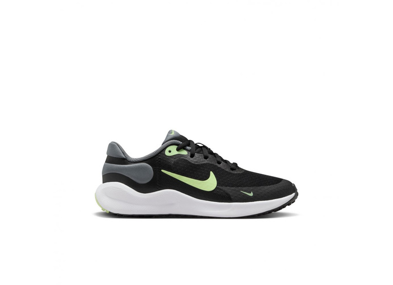 Nike Revolution 7 loopschoen zwart/smoke grey/barely volt KIDS