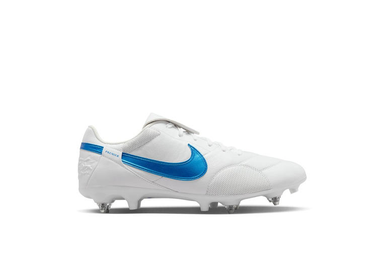 Nike Premier 3 SG-Pro low top voetbalschoen wit/signal blue