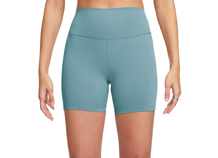 Nike One bikershort met hoge taille denim turquoise dames