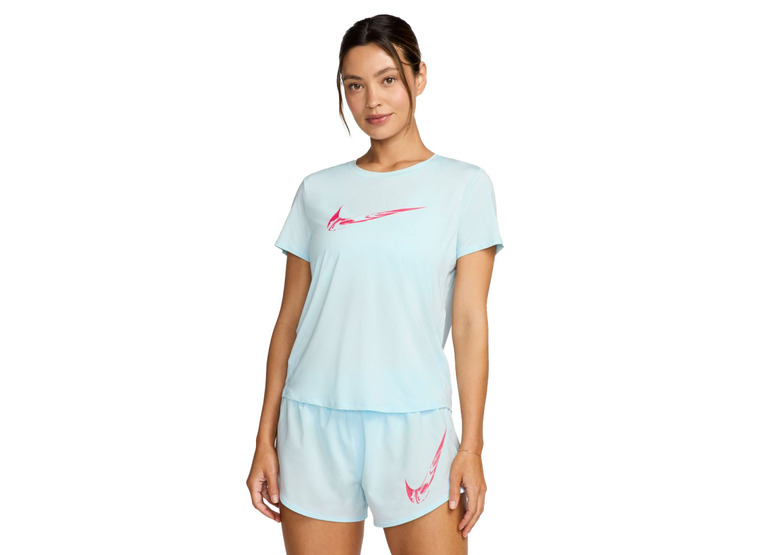 Nike One Dri-FIT hardlooptop glacier blue/aster pink dames