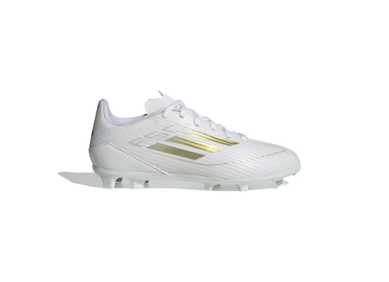 Adidas F50 League FG/MG Voetbalschoen wit/gold metallic KIDS