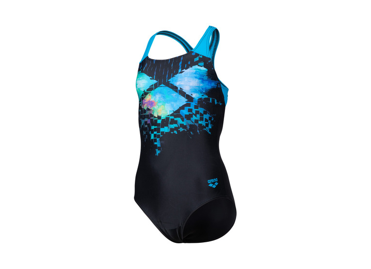 Arena Multi Pixels Pro Back L black/turquoise meisjes