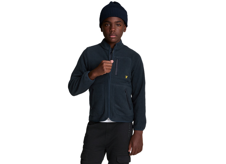 Lyle & Scott microfleece zip through dark navy KIDS