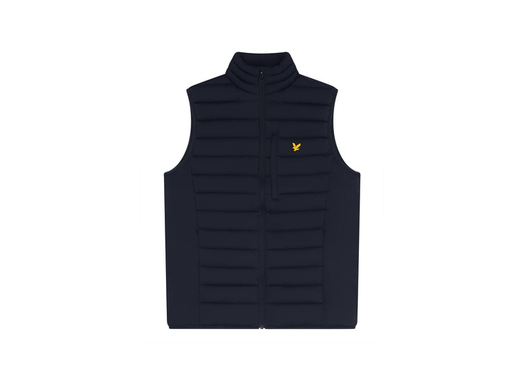 Lyle & Scott stretch lightweight quilted bodywarmer dark navy heren