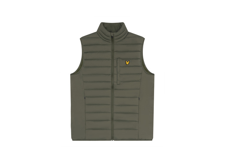 Lyle & Scott stretch lightweight quilted bodywarmer cactus groen heren