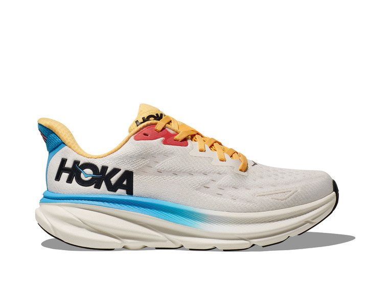 Hoka Clifton 9 loopschoen blanc de blanc/swim day dames