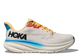 Hoka Clifton 9 loopschoen blanc de blanc/swim day dames