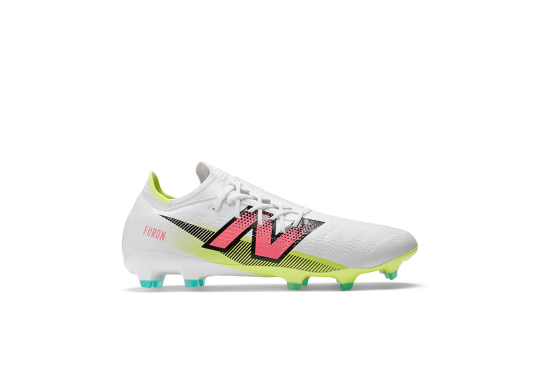 New Balance Furon Pro FG V7+ voetbalschoen wit/hi-lite/neon pink