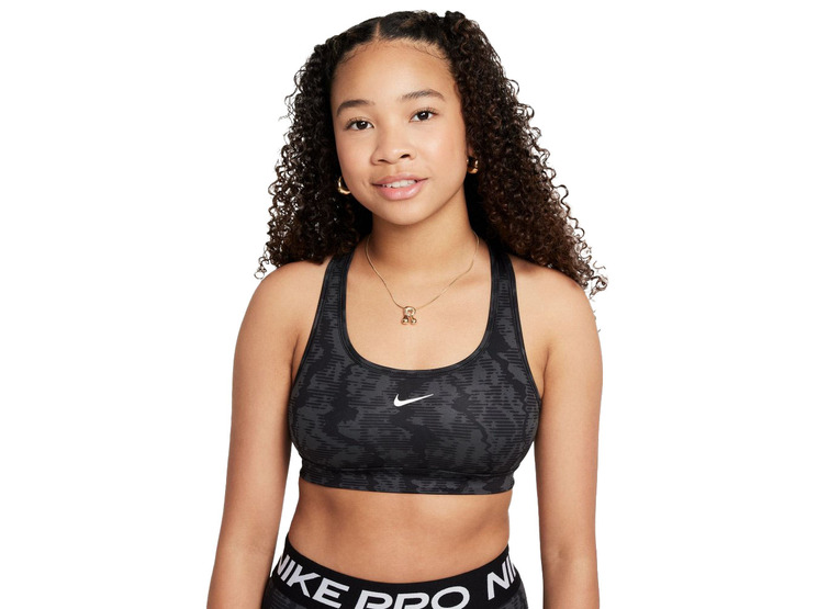 Nike Swoosh omkeerbare sport-bh zwart meisjes