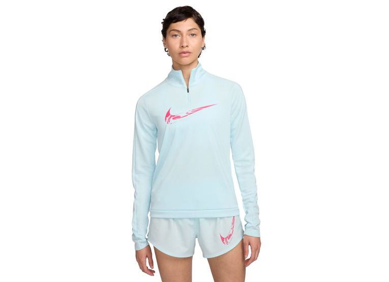 Nike Swoosh Dri-FIT sweatshirt glacier blue/aster pink dames