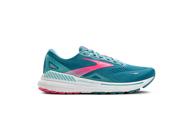 Brooks Adrenaline GTS 23 loopschoen storm blue/pink/aqua dames