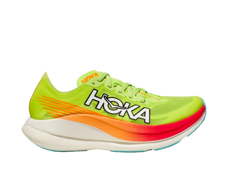 Hoka Rocket X 2 loopschoen lettuce/solar flare heren