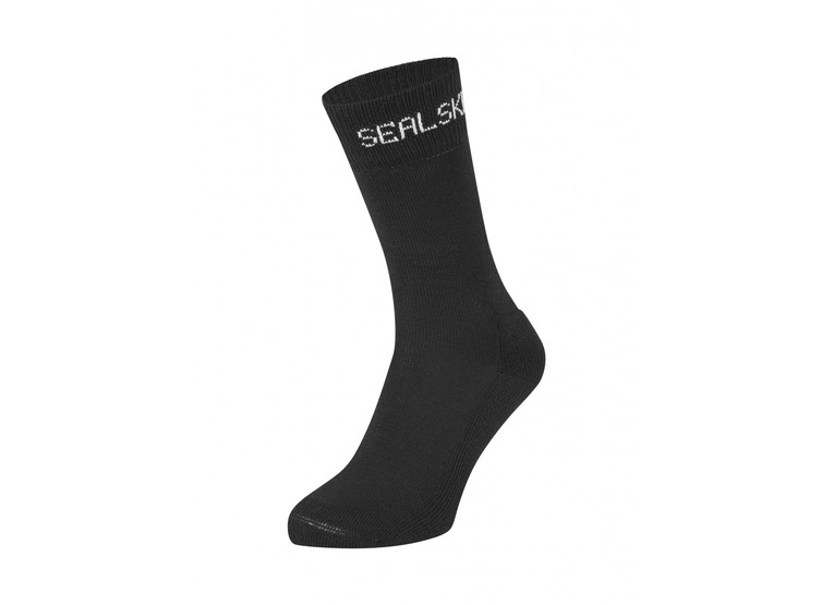 Sealskinz Suffield merino liner winter fietssok zwart unisex