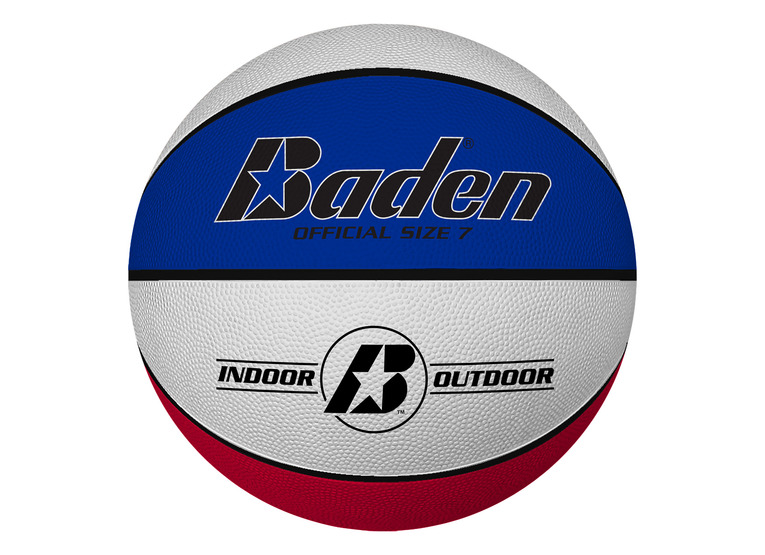 Baden basic basketbal wit/rood/royaalblauw