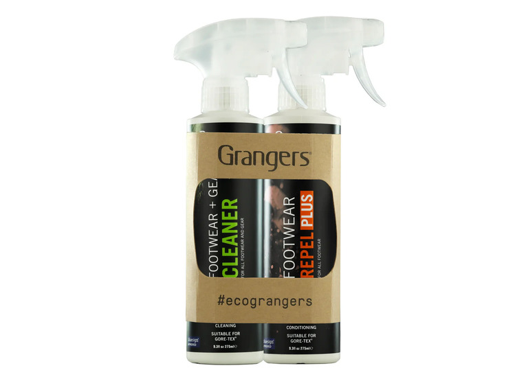 Grangers Footwear Gear Cleaner + Footwear Repel Plus Eco Twin Pack