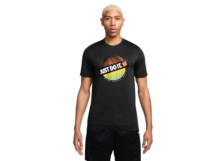 Nike Dri-FIT basketball T-shirt zwart heren