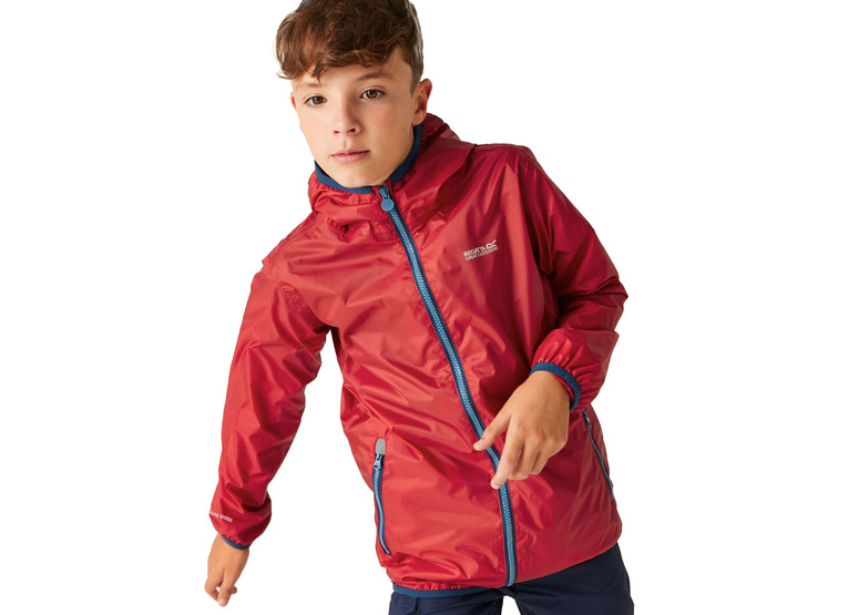 Regatta lever II waterproof packaway jacket danger red KIDS