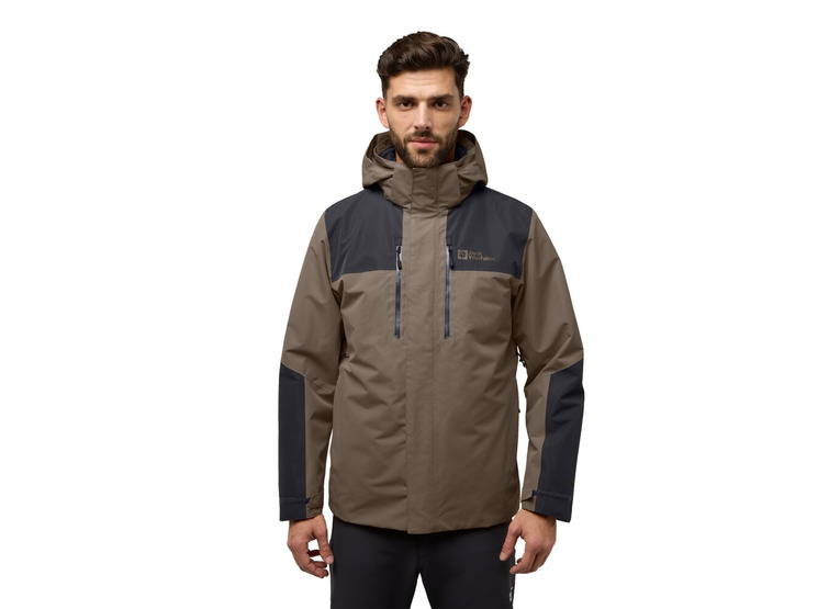 Jack Wolfskin Jasper 3in1 jacket cold coffee heren