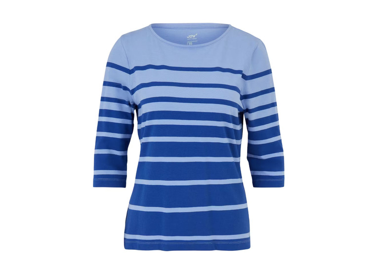 Joy 3/4-arm T-shirt cashmere/blue stripes dames