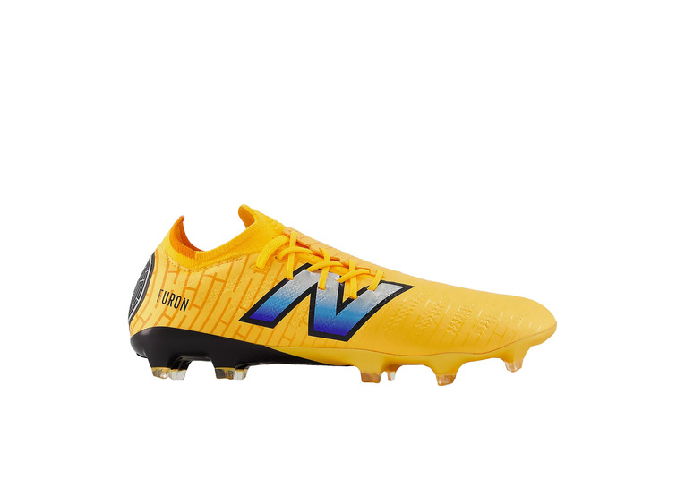 New Balance Furon Pro FG V7+ voetbalschoen sun glow/silver metallic/zwart