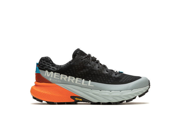 Merrell agility peak 5 GTX trailschoen zwart/tangerine heren