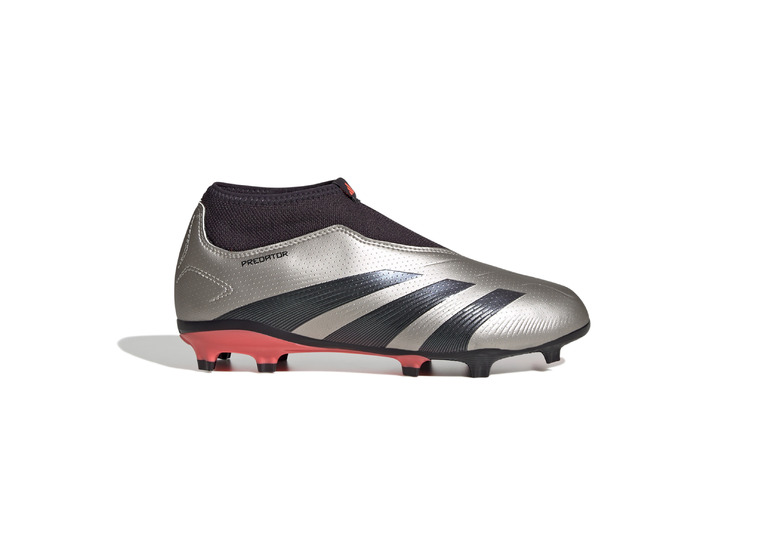 Adidas Predator League veterloze FG voetbalschoen platinum metallic/aurora zwart KIDS