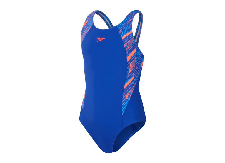 Speedo HyperBoom Splice muscleback badpak blauw/rood meisjes