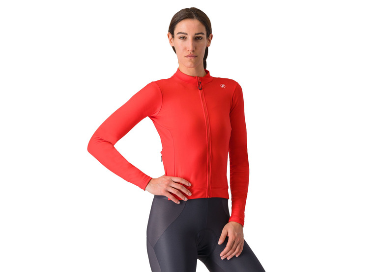 Castelli Espresso Thermal jersey hibiscus/dark gray dames