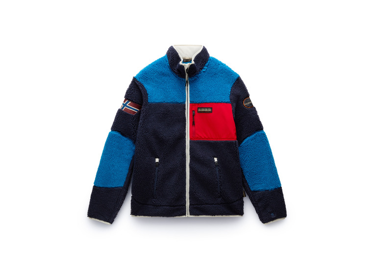 Napapijri Yupik fleece blauw/rood heren